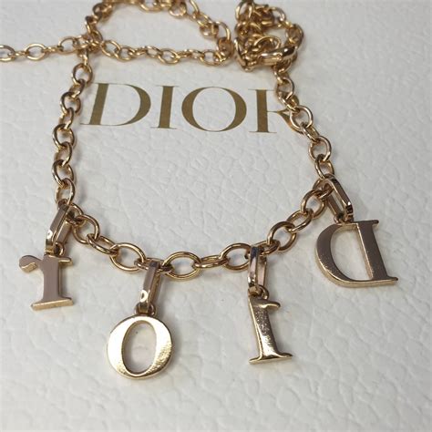 christian dior necklace sale|Dior letters necklace value.